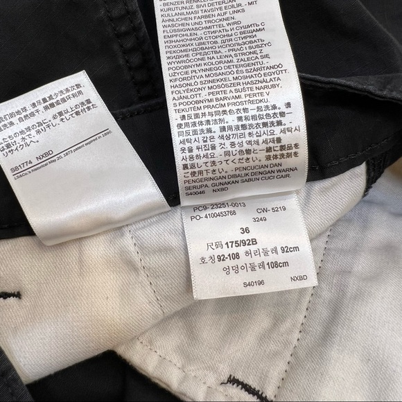 Levis Cargo Shorts Mens Ripstop Black Inseam 9 - Picture 8 of 10